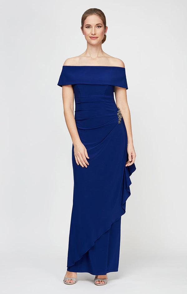 Nora Off-the-Shoulder Matte Jersey Dress