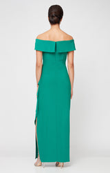 Nora Off-the-Shoulder Matte Jersey Dress