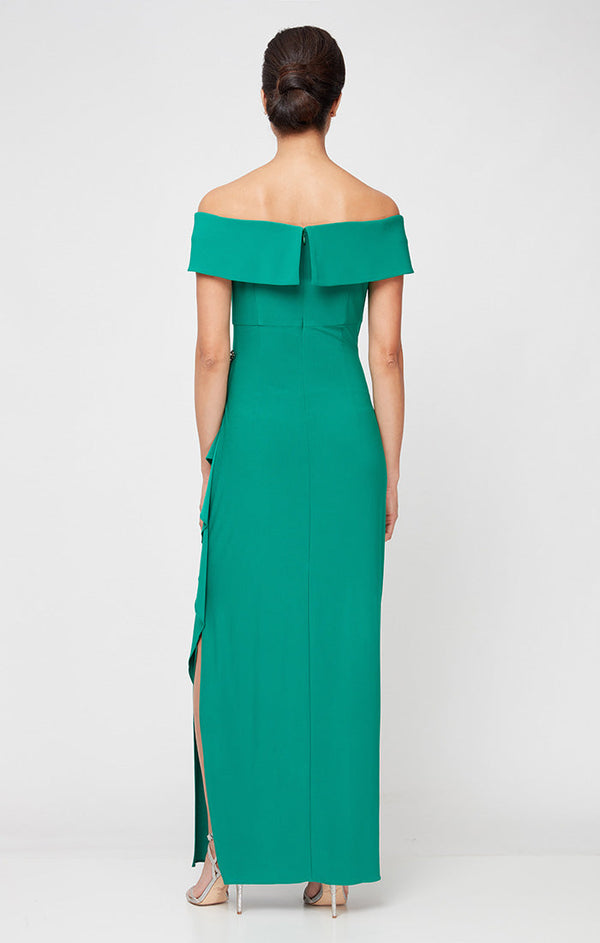 Nora Off-the-Shoulder Matte Jersey Dress