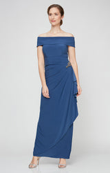 Nora Off-the-Shoulder Matte Jersey Dress