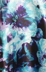 Midi Printed Mikado A-Line Dress