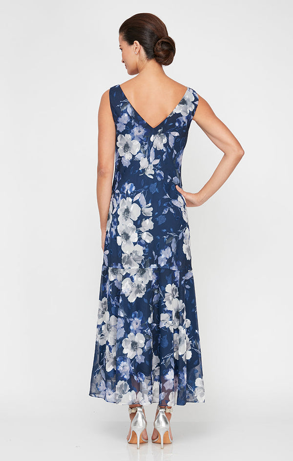 Emma Printed Cowl Neck Dress