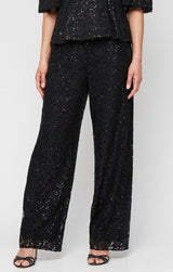 Sequin Lace Wide Leg Pant