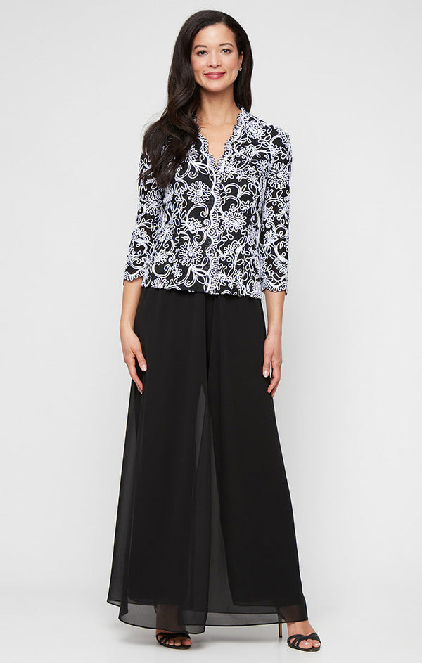 Plus Skirt/Pant Combination Bottom with Foldover Panel