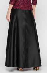 Petite Satin Ballgown Skirt with Pockets and Inverted Pleat Detail