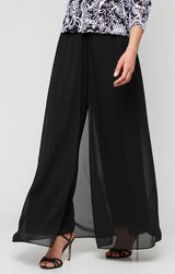 Plus Skirt/Pant Combination Bottom with Foldover Panel