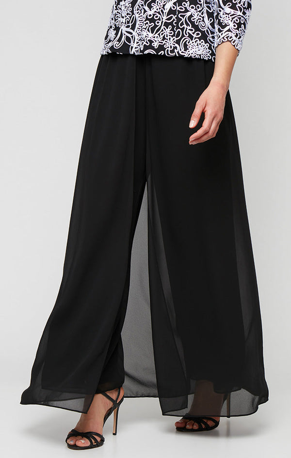 Plus Skirt/Pant Combination Bottom with Foldover Panel