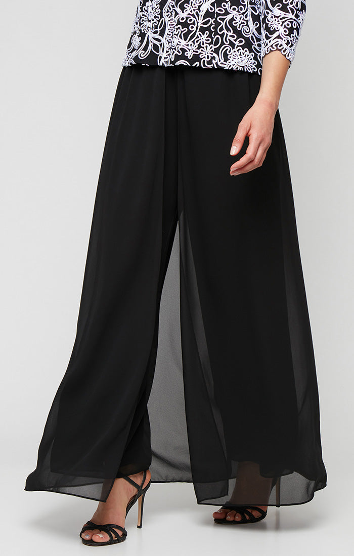 Plus Skirt/Pant Combination Bottom with Foldover Panel