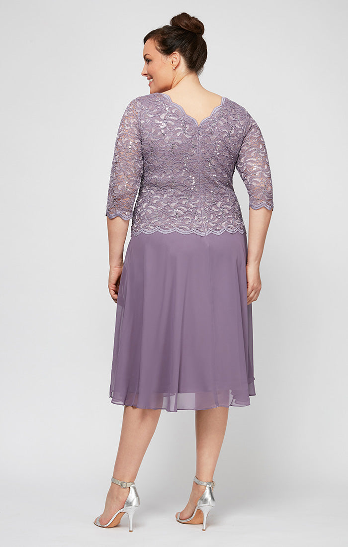 Plus Bella Sequin Lace Dress