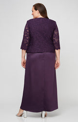 Plus Bethany Glitter Lace Jacket Dress