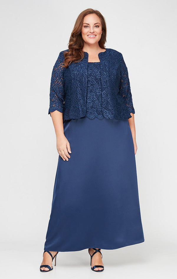 Plus Bethany Glitter Lace Jacket Dress
