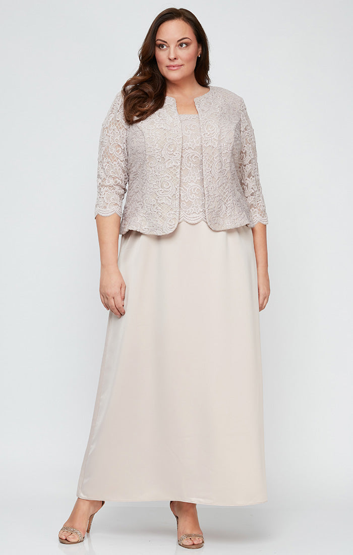 Plus Bethany Glitter Lace Jacket Dress