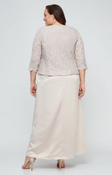 Plus Bethany Glitter Lace Jacket Dress