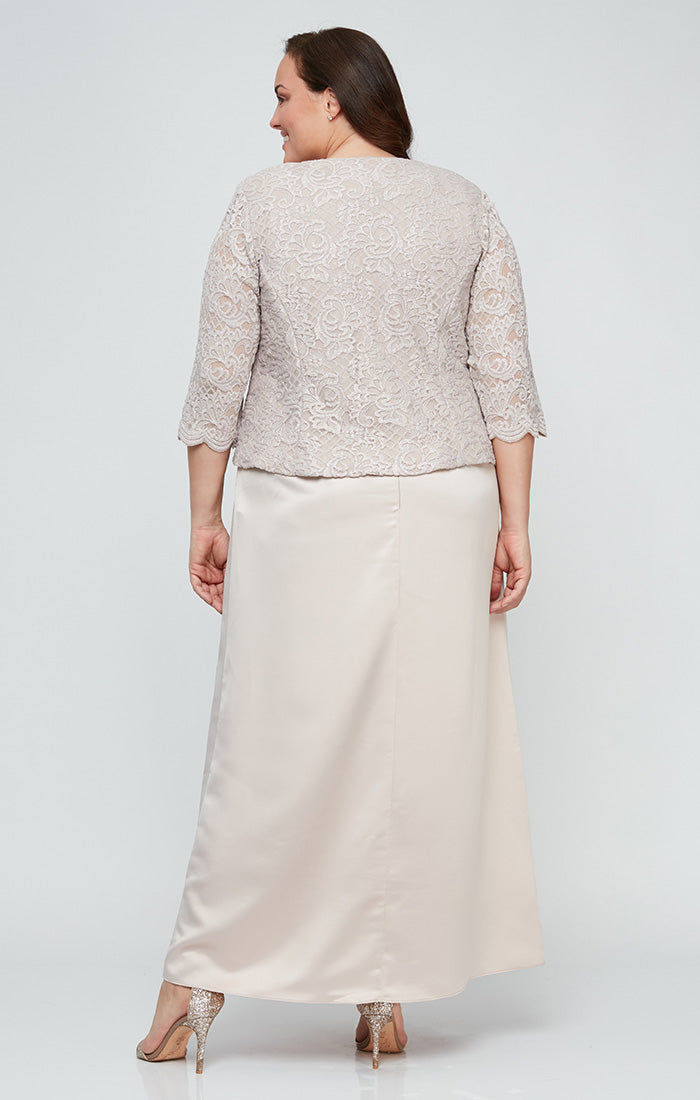 Plus Bethany Glitter Lace Jacket Dress