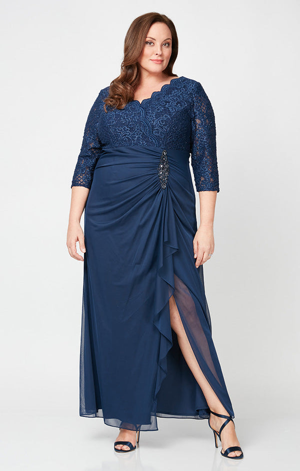 Plus Victoria Empire Waist Gown