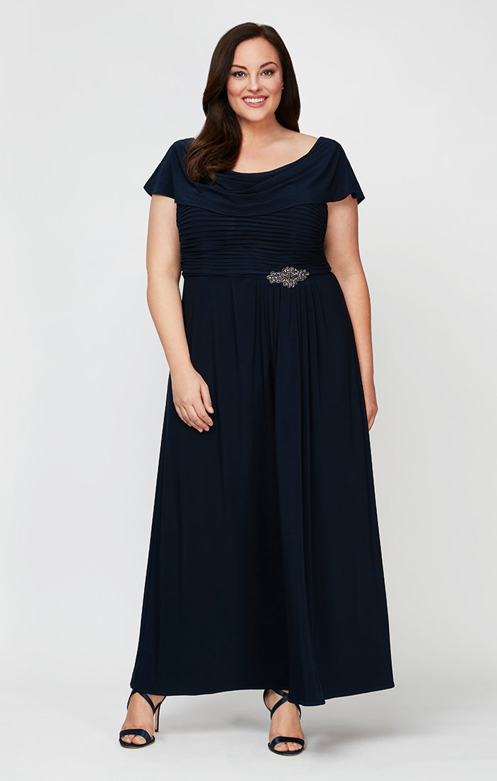 Plus Celeste A-Line Matte Jersey Dress