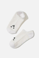 Dead Face Low Rise Socks - White