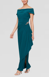 Plus - Nora Off-the-Shoulder Matte Jersey Dress