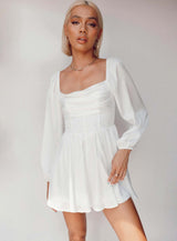 Lillie Long Sleeve Romper White
