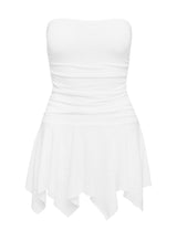 Minxie Strapless Playsuit White