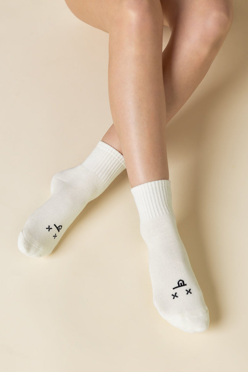 Mixed Emotions Crew Socks - Dead Face