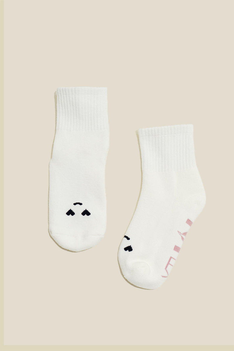 Mixed Emotions Crew Socks - Heart Eyes