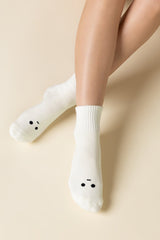 Mixed Emotions Crew Socks - Meh Face