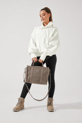 Small Sherpa Sloane Tote - Warm Ash