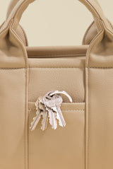 Vegan Leather Baby Sloane Tote - Gilded Beige