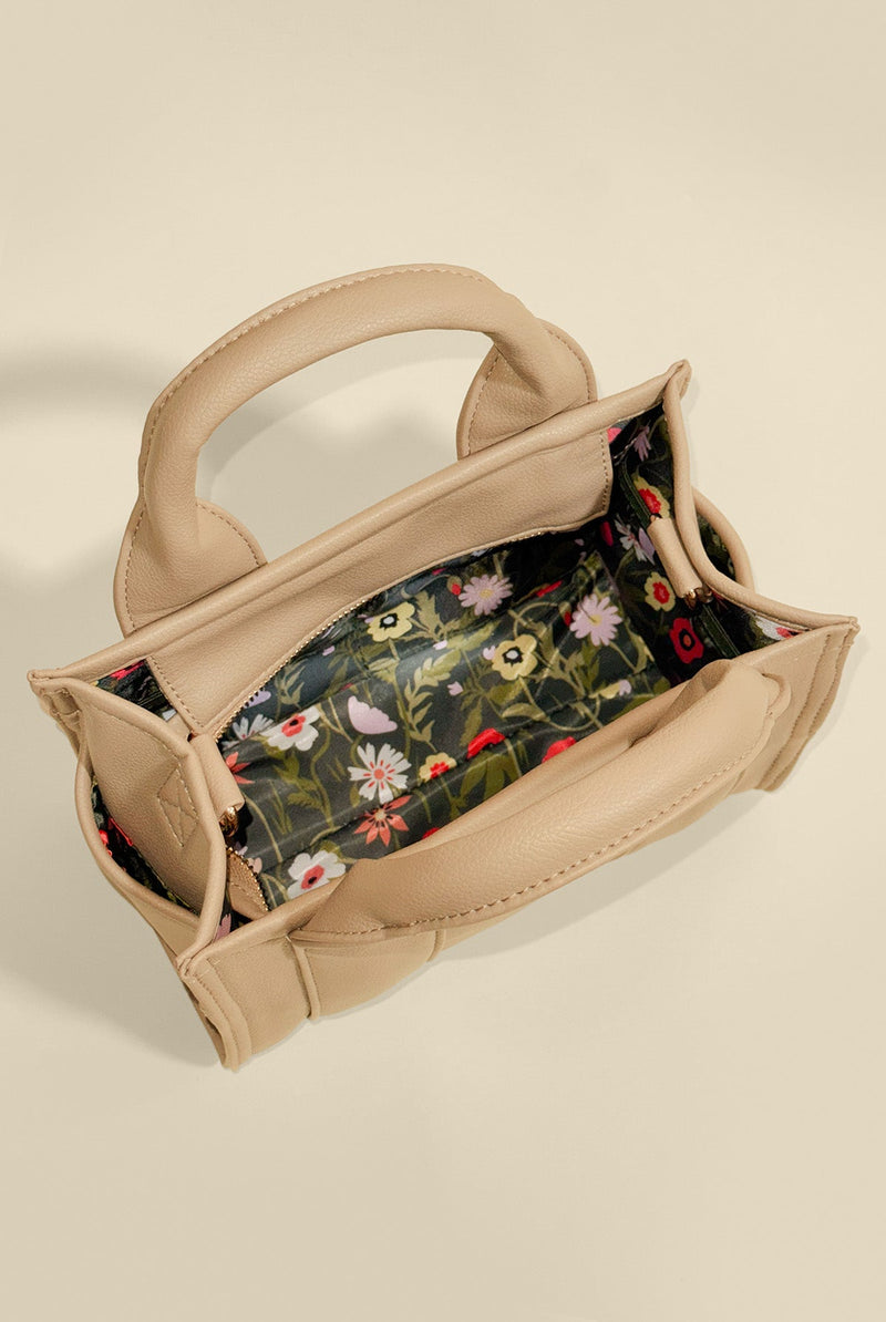 Vegan Leather Baby Sloane Tote - Gilded Beige