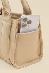 Vegan Leather Baby Sloane Tote - Gilded Beige