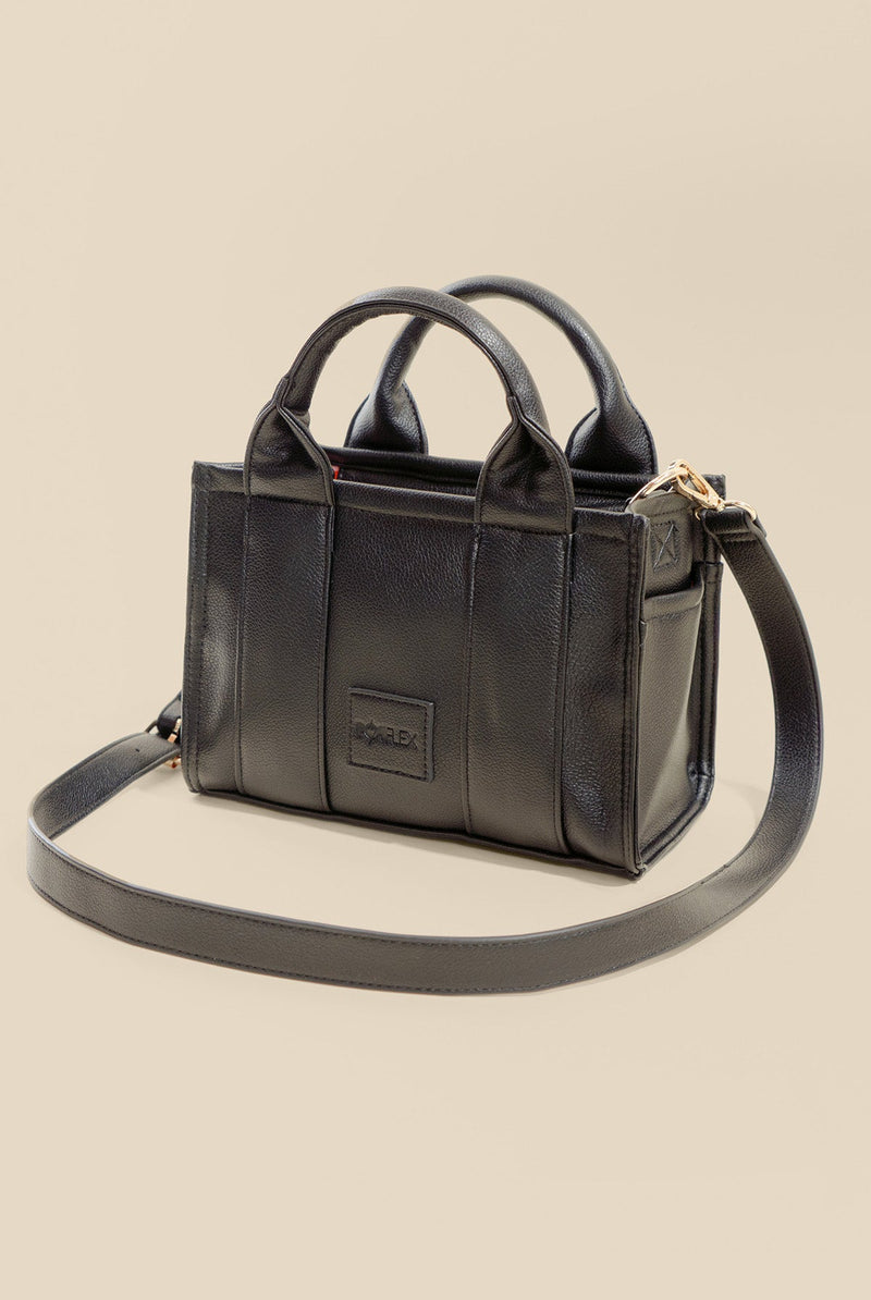 Vegan Leather Baby Sloane Tote - Black