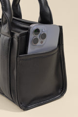 Vegan Leather Baby Sloane Tote - Black