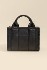Vegan Leather Baby Sloane Tote - Black