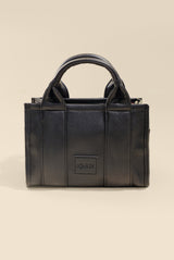 Vegan Leather Baby Sloane Tote - Black