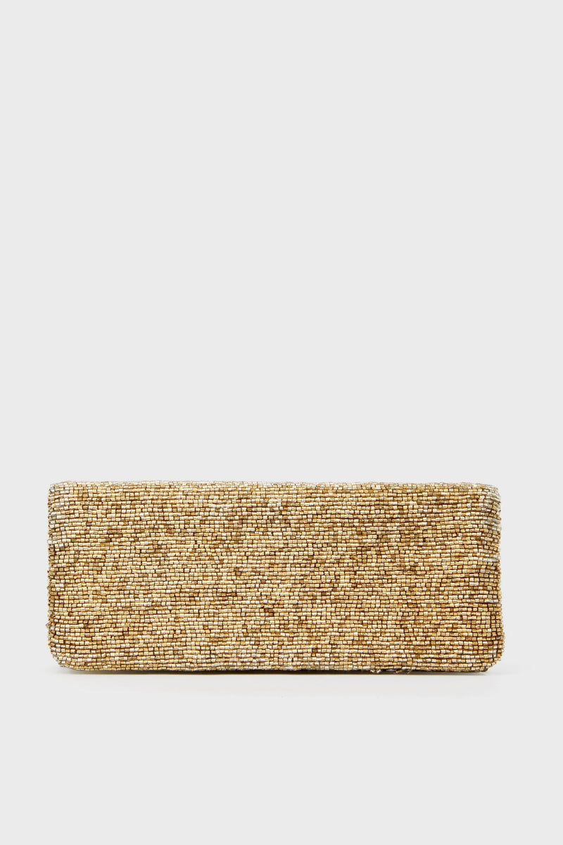 Gold Beaded Clutch